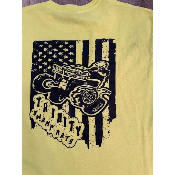 Trinity swamp rats 4wheeeler atv bright yellow tshirt size men’s medium - Picture 2 of 4